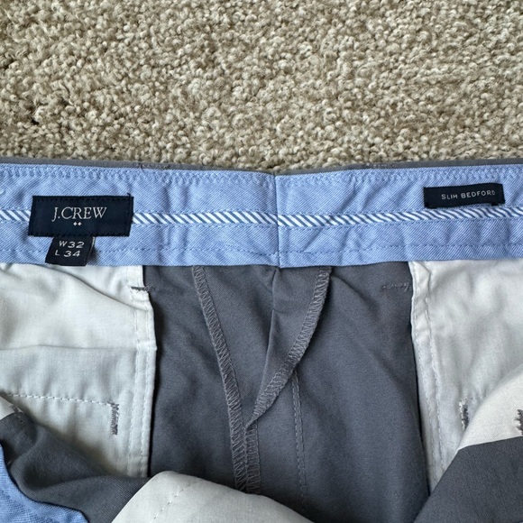 J Crew Mens Slim Bedford Pant, Grey, 32W/34L - Picture 4 of 6